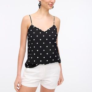 J. Crew Polka Dot Scallop Cami
